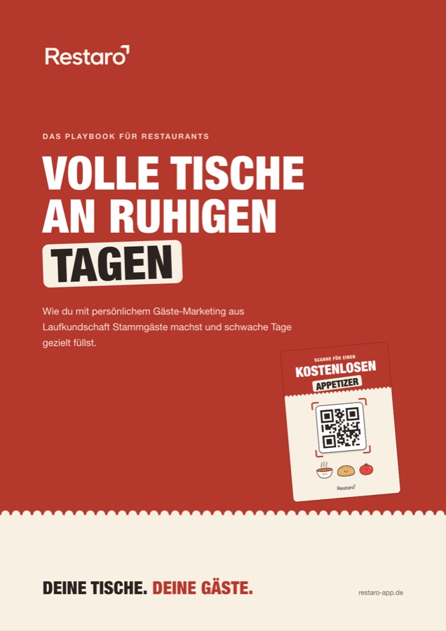Titelseite des Playbooks Volle Tische an ruhigen Tagen